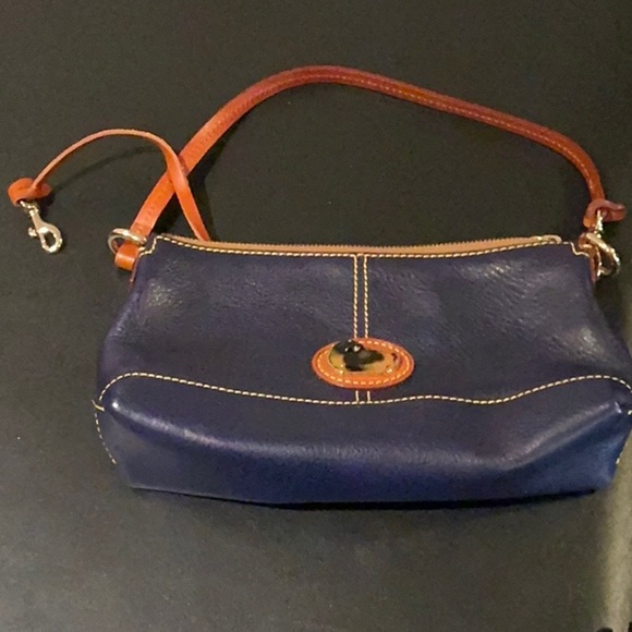 Dooney & Bourke Blue and Brown Leather Clutch - Picture 5 of 11